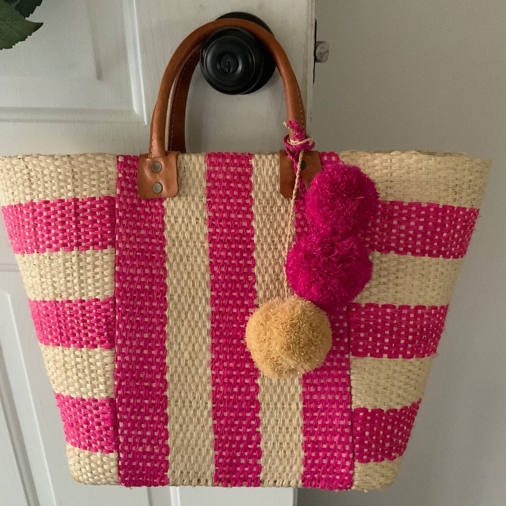 Mar Y Sol Pink Collin’s Tote Bag, Like New